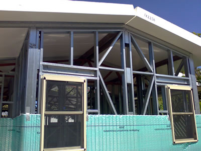 Steel framing and roof insulation